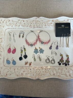 Bundle of 14 Multicolor Women's Pierced Earrings